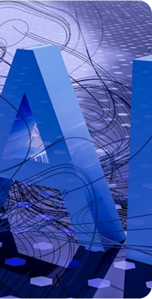 Abstract blue shapes